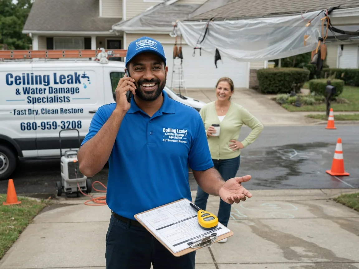 Ceiling Leak Cleanup Hallieford, VA FAQs